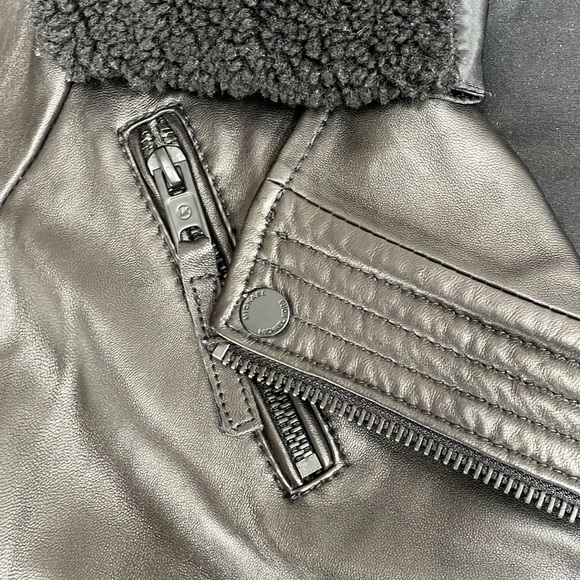 Michael Kors Black Leather Jacket - Picture 4 of 8